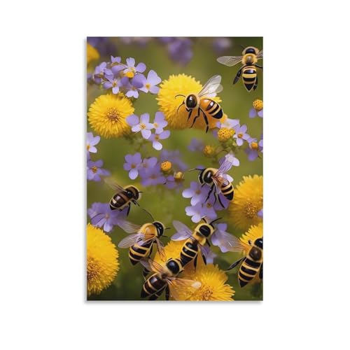 Impression sur toile abeille volante pour décorer votre chambre