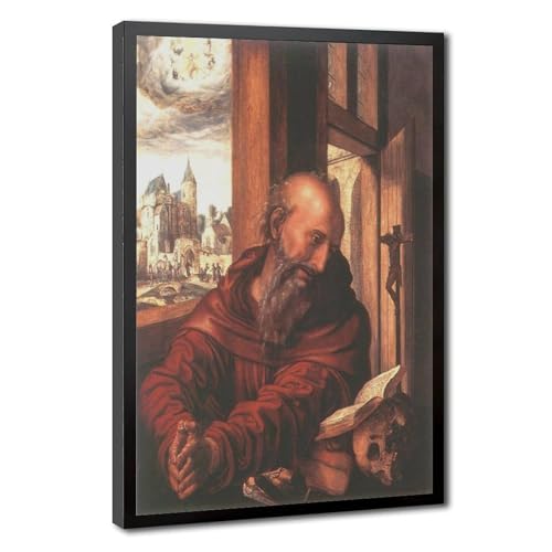Impression sur toile Saint Jérôme Jan Van Hemessen déco murale bureau 61x91cm