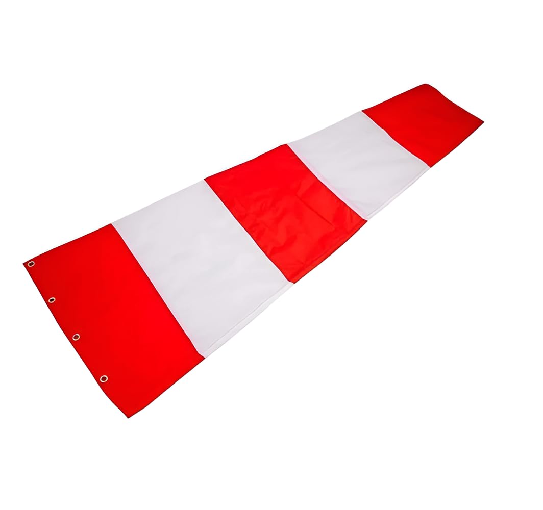 Windsock Indicator For Wind Direction 72 Inch Long Made on Parachute Double Fabric Durable Waterproof Wind Direction Cloth for High Visibility in Night