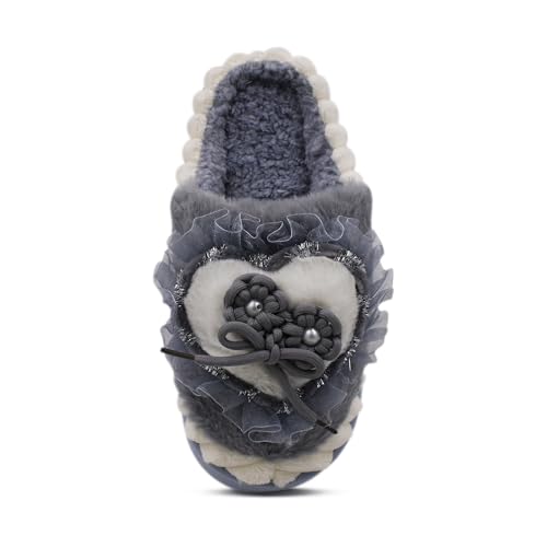 Image of VRITRAZ Women's Comfort Slip On Closed Toe Warm Winter with Cute Design print House Clog Indoor Slipper