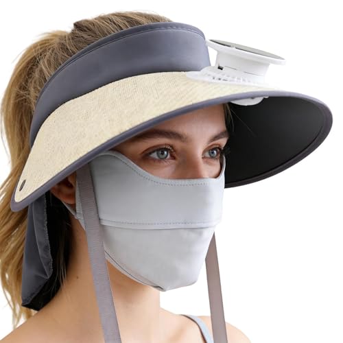 Chapeau avec ventilateur pour plage, pêche et pique-nique en plein air