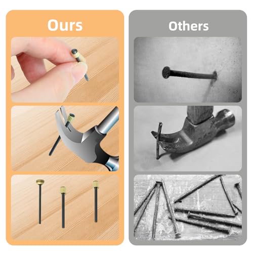 Image of 120 Pcs Picture Hanging Nails Kit,4 Sizes Decorative Nails for Photo Hanger, Frames Hanger for Wall(Small,Medium,Large)
