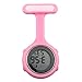 Verlike 1 montre de poche électrique à cadran rond à clipser pour infirmière, rose