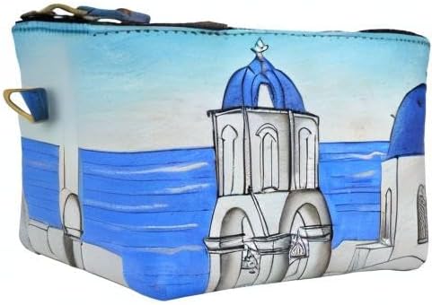 Anna by Anuschka Women's Hand Painted Leather Coin Pouch Purse - Image 4
