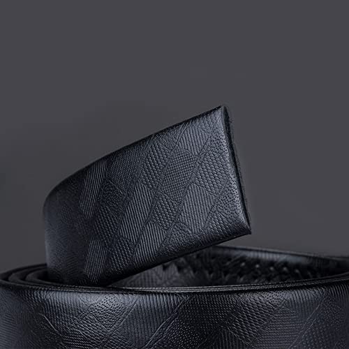 Men's Belt Genuine Leather Strap Fashion Alloy Automatic Buckle Waist for Pants Gift Box Set (Color : As Shown, Size : 110cm) (As Shown 140cm)3