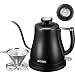Produktbild Aicook Elektrisch Wasserkocher Schwanenhals, Edelstahl Kaffeekessel mit Thermometer, Kaffeekanne Kaffeebereiter für Kaffee, Tee & Espresso, Automatisch Abschaltung, 1000W