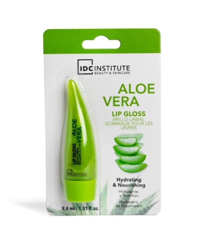 IDC Institute Brillo de labios con aloe vera – Hidratante y nutriente, fórmula ligera, 9,4 ml