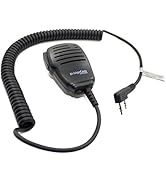 BridgeCom BCS-200 Shoulder Speaker Mic K-1 Plug IP-54 Rated for DMR and Analog AnyTone, Kenwood, ...