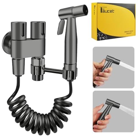 KescherAb Handheld Toilet Bidet Sprayer for Toilet, Adjustable Water Pressure Control with Complete Bidet Spray Hoses Kit for Feminine Wash, Cloth Diaper Sprayer for Baby Wash Cover