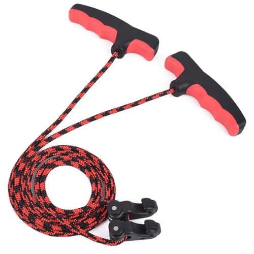 Suojim Crossbow Cocking Rope 1/2pcs Archery Crossbow Cocking Device Cross Bows Cocker Rope Double Handle Strings Cock Hunting Tool Accessories(Gray,1pc)