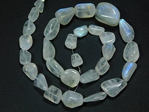 Rainbow Moonstone perles pépites chargées de magie et de reflets - 2
