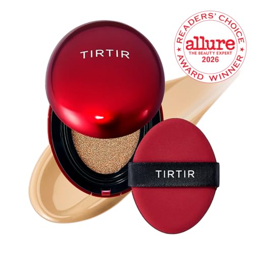 Image of [*Mini Size*] TIRTIR Mask Fit Red Cushion Foundation | Full coverage, Weightless, Skin fit, Satin Glow Finish, Korean Makeup BB Foundation, beauty, Tattoo cover up, Buildable (#28N Oat / 0.15 Fl Oz)