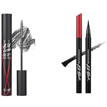 CLIO Kill Lash Superproof Mascara 02 Volume Curling + Waterproof Pen Liquid Eyeliner 01 Black