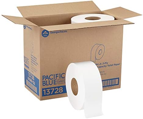 Pacific Blue Select 2-Ply Jumbo Jr. 9" Toilet Paper by GP PRO (Georgia-Pacific); 13728; 1;000 Linear Feet Per Roll; 8 Rolls Per Case