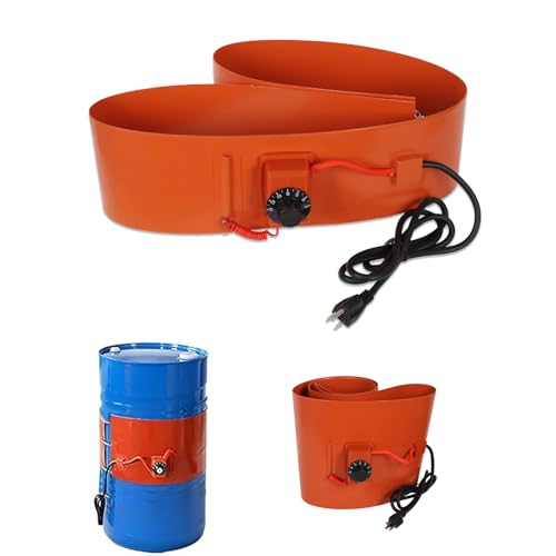 SXYKXYDL Banda calefactora para bidones, bidones de Aceite de Caucho de Silicona con termostato Ajustable para bidones de 20 a 200 litros (Pantalla Digital, 200 litros, 1740 x 250 mm, 2000 W)