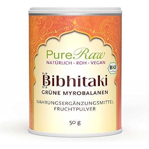 Bibhitaki-Pulver (Bio Roh Vegan) Für Triphala Churna, Ayurveda Ernährung Küche Rasayana - Terminalia Bellirica Myrobalan Bahera Beleric Behada Organic Raw Fruit Powder | PureRaw 50g Cover