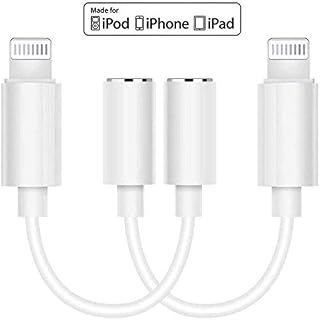 [Apple MFi Certified] Apple Lightning to 3.5 mm Earbuds/Headphones/Earphones Jack Adapter Cord Dongle