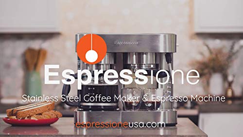 Espressione Combination Stainless Steel Espresso + Coffee Maker, 10 Cups #TOP2