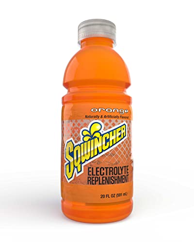 Sqwincher Activity Drink Bottles | Orange Flavored | Low Calorie | Low Sodium | Ready-To-Drink| Electrolyte Replenishment Hydration Drink | 20 oz (Case of 24) Sqwincher Activity Drink Bottles | Orange Flavored | Low Calorie | Low Sodium | Ready-To-Drink| Electrolyte Replenishment Hydration Drink | 20 oz (Case of 24)