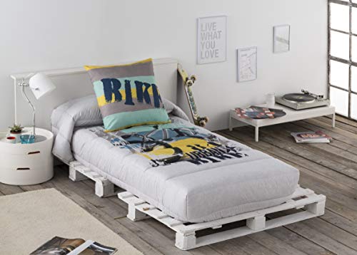 Édredon ajustable JVR lit 135 couvre-lit matelassé et jeté de lit unique - 2