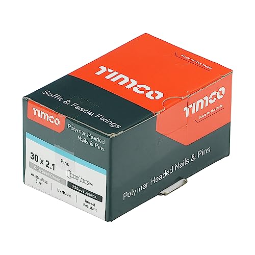Épingles à tête polymère Timco pour fixer le PVC et la menuiserie vert chartwell