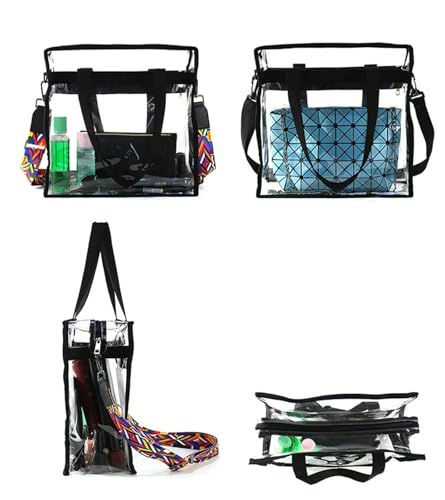 Clear Tote Bag for Stadium Events Stylish Transparent PVC Tote Bag Versatile Women Shoulder Crossbody Purse Concert4
