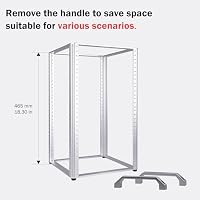 GeeekPi DeskPi RackMate TL1 – 10-Zoll 10U Serverschrank (264 mm Tiefe) für Netzwerk-, Server-, Audio- und Videoequipment, aus Aluminiumlegierung im offenen Rahmendesign – Ansicht 6