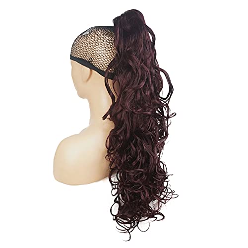 Lydell 30" Long Curly Styled Clip In Claw Ponytail Hair Extension Synthetic Hairpiece 280g with a jaw/claw clip (99T)