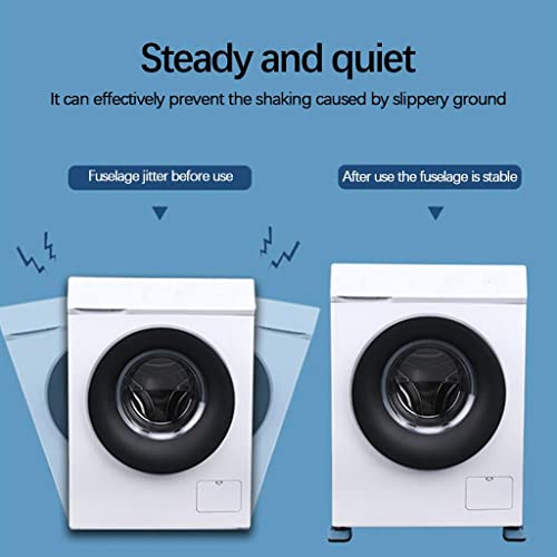 Image of Mockery Set of 8 Pieces Anti Vibration Pads High Friction Anti Slip Square Hard Wearing Washing Machine Protects Pedestals, Shock and Noise Cancelling High Friction Washing Machine Feet Pads