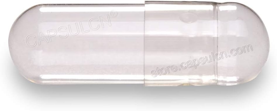 Empty Gel Caps Empty Gelatin Capsules, 1000 pcs, Size 000, All Clear (Separated)