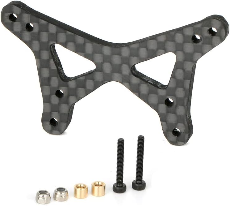 KYX Racing Carbon Fiber Front Shock Tower Wing Stay Upgrades for 1/16 RC Crawler Car LOSI Mini-B Buggy