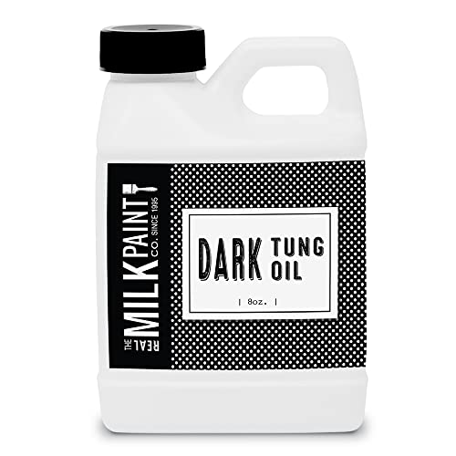 Real Milk Paint, Dark Tung Oil for Wood Finishing, Cutting Boards, Furniture, Butcher Blocks, Wood Flooring, Food Grade, Waterproof, 8 oz