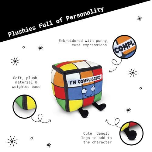 Image of Punchkins Cube Plushie - I'm Complicated Funny Cube Plush, Gift for Puzzle Lovers, Sassy Plush Toy for Gifting