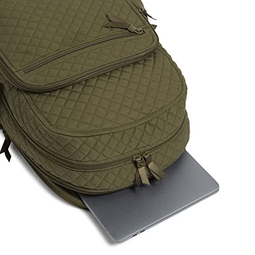 Vera Bradley Women's Cotton Campus Backpack, Climbing Ivy Green - Recycled Cotton, One Size - Thumbnail 6