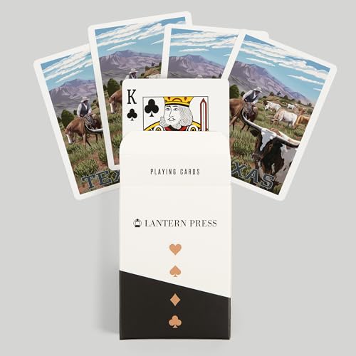 Lantern Press Texas Longhorns Baraja Poker 52 Cartas miniatura 6