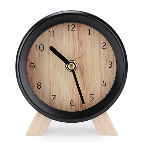 Reloj analógico de madera Maxspace para mesita de noche 2