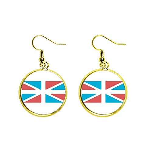 Pendientes dorados mujer estilo retro gota colgante Re