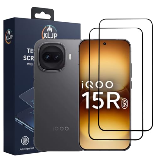 Image of Gorilla Tempered Glass For IQOO 15R With Installation Kit | Edge to Edge Coverage | Black (Pack Of 2)