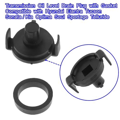 Image of Transmission Oil Level Drain Plug with Gasket for Hyundai Elantra, Tucson, Sonata & Kia Optima, Soul, Sportage, Telluride, Replaces 45285-3B010, 45286-3B010