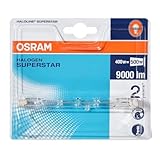 Osram - Faretto alogeno 64702 ECO 400 Watt 230 Volt R7S, lunghezza: 117 mm