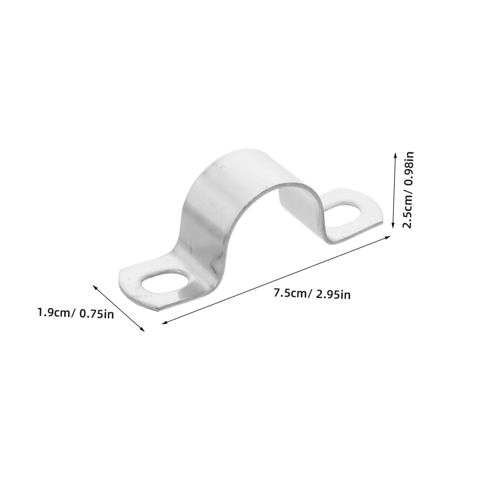 Balacoo Stainless Steel Square Tube Strap Clamp 10pcs Heavy Duty Pipe Mount Smooth Edges for Secure Installation