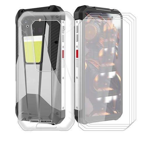 AQGGIIXY 4 Pack Tempered Glass Film + Cover for Unihertz 8849 Tank 3 Pro (6.79