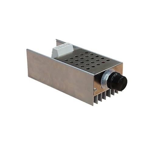 HJNAOKGWHQ Regulador SCR de 10000 W. CA 220 V Alta Potencia. Velocidad atenuación. Carcasa aleación Aluminio y disipador Calor Electric