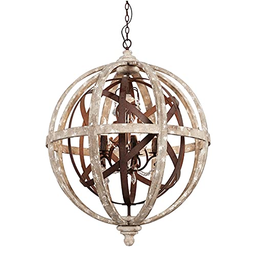 Lustre luxueux cristal K9 et grand plafonnier sphérique en métal 84cm