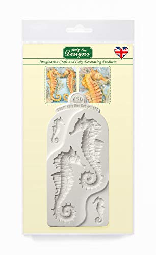 Seepferdchen Silikonform, Seaside Themed für Kuchen dekorieren, Sugarcraft, Bonbons und Lehm, Lebensmittelecht thumbnail