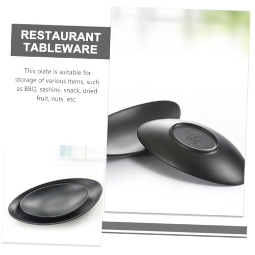 Platos de Sushi de Melamina Negra Beaupretty 2 Piezas miniatura 5