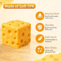 Cheese Squishy 2.4 Inch,Squishies Cheese Block Squeeze Toy,Stress Relief Sensory Fidget Toy,Holiday & Birthday Gifts for Teens & Adults — image 5