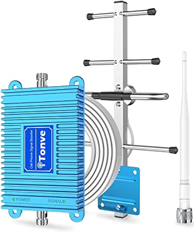 Cell Phone Signal Booster for Verizon and AT&T Boost 4G LTE 5G Data & Voice 700MHz Band 12/13/17 Dedicated Mobile Signal Booster High Gain Cellular Antenna Repeater Up to 3,000 Sq Ft - FCC Approved
