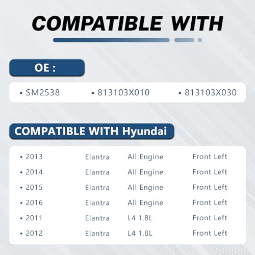 Image of KELOKE Door Latch Lock Actuator Compatible with Hyundai Elantra 2011 2012 2013 2014 2015 2016, Front Left Driver Side, Replace# 813103X010 SM2538
