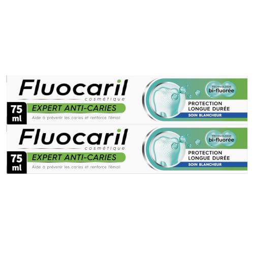 Fluocaril Cosmétique Dentifrice Expert Anti-Caries Soin Blancheur 75ml (Lot de 2)